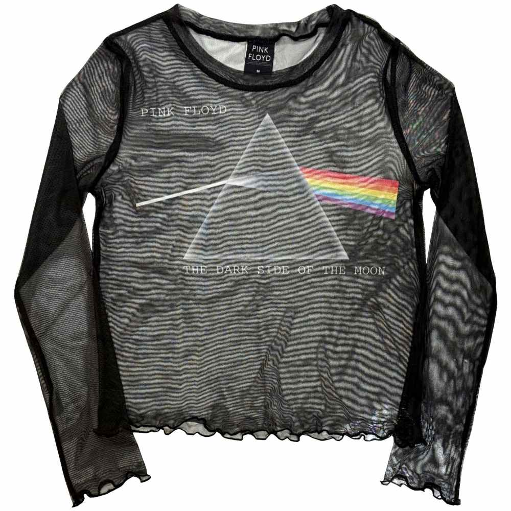 Pink Floyd - DSOTM Courier Crop top - Zwart